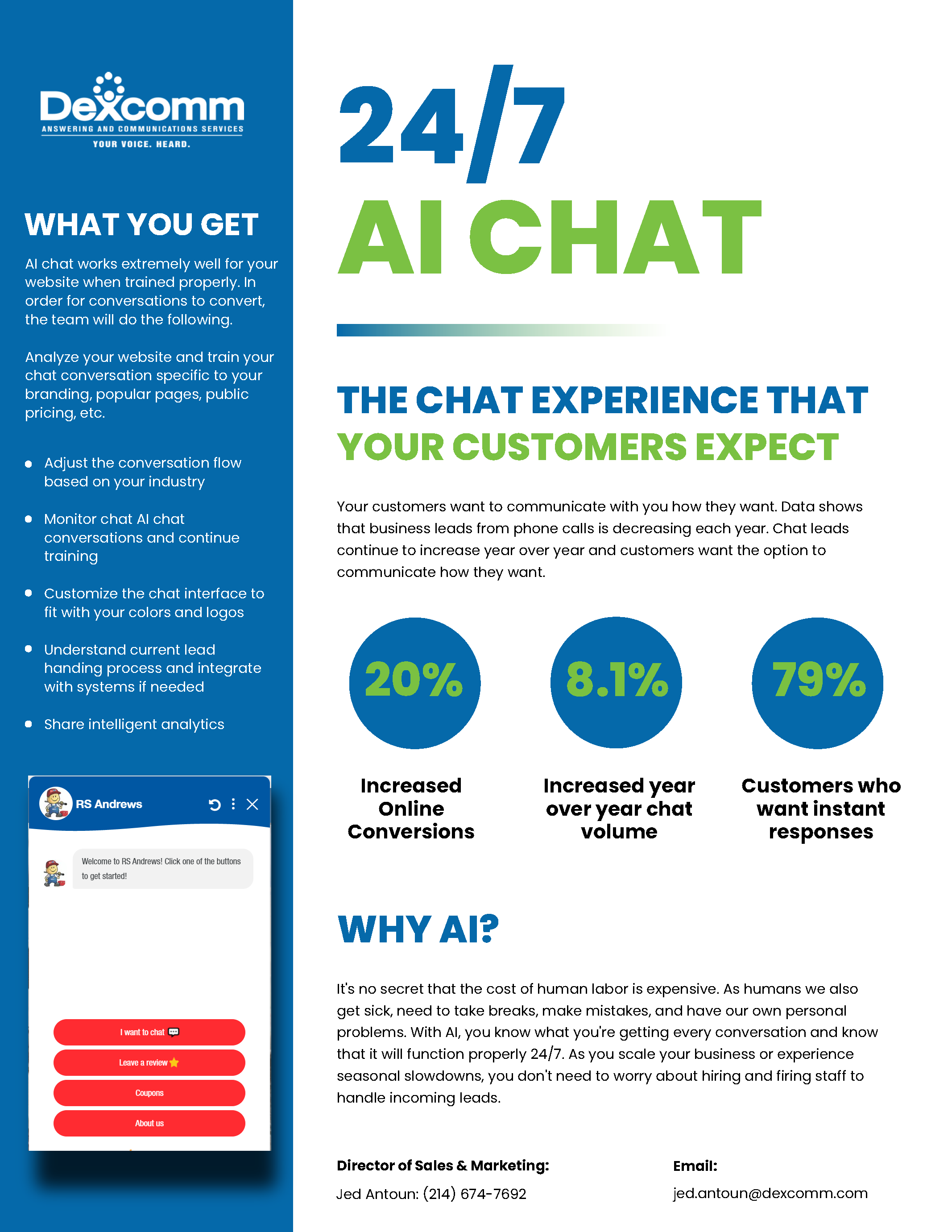 Dexcomm AI Chat - One pager - Jed contact [no qr code]-1